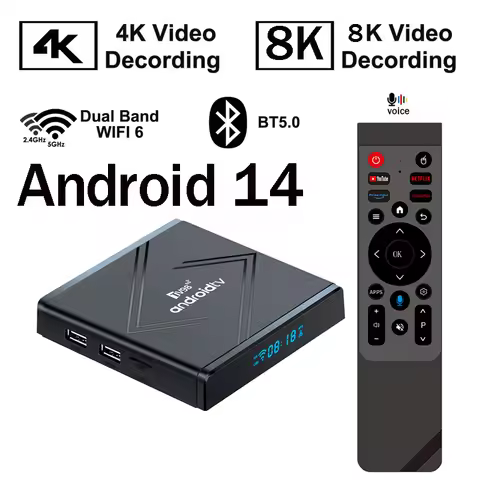 TV98 ATV Pro Plus TV Box HD 8K 4K Dual WIFI 4G 5G BT5.0 Voice remote Media Player Allwinner H313 Qua