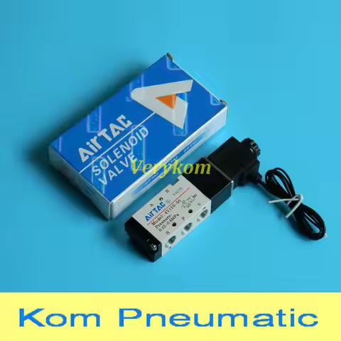 Pneumatic Solenoid Valve 5 Way 1/8" BSP 4V110-06 With Cable Wire LED DC 12V 24V AC110V 220V 4V110-06