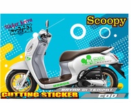 Stiker Scoopy Striping Scoopy Stiker Kartun Mickey Mouse Ngintip Cutting Sticker