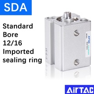 AIRTAC SDA12นิวเมติกขนาดกะทัดรัด Air Cylinder Port M5 * 0.8 Airtac SDA ประเภท SDA16X5/10/15/20/30/40