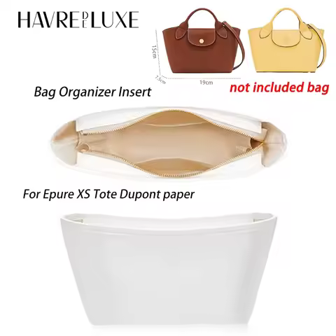 Cuir Mini Top Handle Bag Inner Liner For Longchamp Dupont Paper Water Organizer Insert Support Bag I