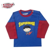 KidsUnited Asia 0-12 MONTHS BABY SHIRT RN/LS (SUPERMAN) COLOR - BLUE/RED 100% COTTON P&C04190878