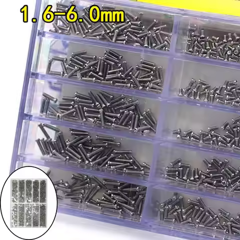 500-600PCS Watch Back Cover Screw Phillips Multi-Specification Replacement, Easy to Store