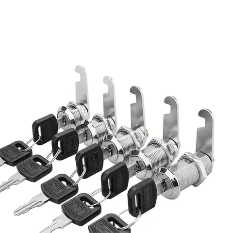 5/20SETS Metal Cylinder Cabinet Security Locker Cam Lock With 2 Keys Same Key Different Key Security