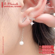 8 Planets Pearl Asymmetrical Earrings