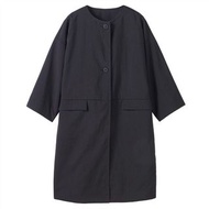 無印良品 MUJI | ONEALL | 全新 女裝 撥水加工 寬版 無領 大衣外套 風衣外套 one size