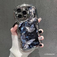 Suitable for iPhone 15/4 Pro MAX Butterfly Wave Plating Phone Case iPhone 123 Women XR/78 Plus Soft 