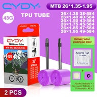 43g CYDY TPU Tube MTB 26 27.5 Bike Inner Camera 26/27.5x1.35 1.4 1.5 1.75 1.85 1.95 Inch pneu Mounta
