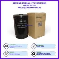 Hyundai Santa Fe CM 2.2 2007-2012 / Kia Sorento BL 2.5 Genuine Hyundai Mobis Diesel Filter (31922-2B