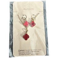 American 4-leaf clover necklace and earrings Set