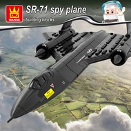 SR-71 Blackbird trinh sát máy bay không gian trẻ em nhỏ bé Đồ chơi lắp ráp giáo dục đồ chơi Khối lắp