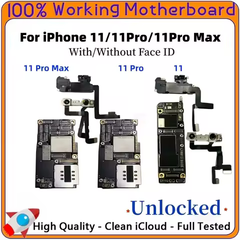 Unlocked Motherboard For iPhone 11 Pro max with/NO Face ID Mainboard Support iOS Update Clean iCloud