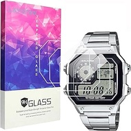 Lamshaw AE-1200WH Watch Screen Protector, [3 Pack] 9H Tempered Glass Screen Protector Film Compatibl
