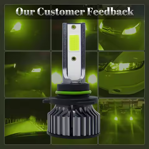 72W 16000LM Car Headlight H4 H7 H1 LED H8 H9 H11 12000K 6000K 6500K lemon green Auto fog Light H3 90