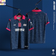 KOREA ASIAN CUP Jersey Viral Ootd Tiktok Murah Berkolar Jersey Kpm SVG JTT Football Shirt Short Slee