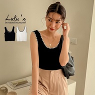 LULUS [A01220238] Y Small Hole Color Matching Edge Sleeveless Top 2 Colors 220421