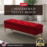 Ready Stock In Malaysia Luxury Living Room Furniture Chesterfield Sofas Bench Chair Gold Metal Leg V