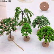 YINFANTE Model Trees, Natural Green Simulation Fake Trees, Fairy Garden Ornaments Artificial Moss Ro