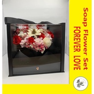 Forever Love Like Sea Soap Flower Bouquet Set (Soap Flower, Bouquet, Gift, Rose, Valentine's Day, Te