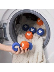 3/6入組用於洗衣機的寵物毛髮去除劑,可重複使用的烘乾球可以減少衣服上的皺紋,節省洗衣機的免費烘乾時間