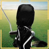 [Perfk] Portable Golf Bag Rain Cover Raincoat for Golf Push Carts Black Rain coverage