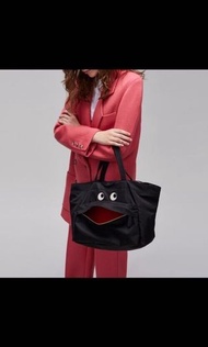 Anya hindmarch Eyes leather-appliquéd shell tote  