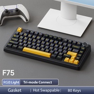 AULA 99/87/80 Keys customized gaming keyboard Gasket Structure Tri-mode RGB Wired /Bluetooth /2.4G W