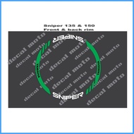 ❍﹍ ▦ ❀ Decals, Sticker, Motorcycle Decals for Mags / Rim for Yamaha Sniper 135 &amp; 150, green