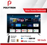 Polytron LED Smart Android TV 50" Youtube MOLA TV PLD 50AS8858 50 Inch
