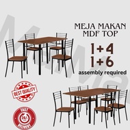 🔥TOP 1🔥 Meja Makan 6  Meja 4 / Ready Stock+Fast shipping /1+6 Meja Makan/Dining Set/Meja Makan Besi