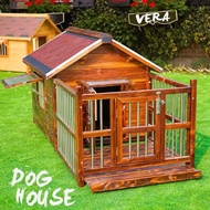 [ST]💘Dog House Outdoor Anti-Corrosion Wood Dog Cage Dog House Dog House Large Dog House Outdoor Solid Wood Rain-Proof Do