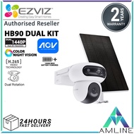 Ezviz HB90 Dual Kit 4MP + 4MP Pan/Tilt WiFi Dual Rotation Outdoor Battery Powered Security CCTV Came