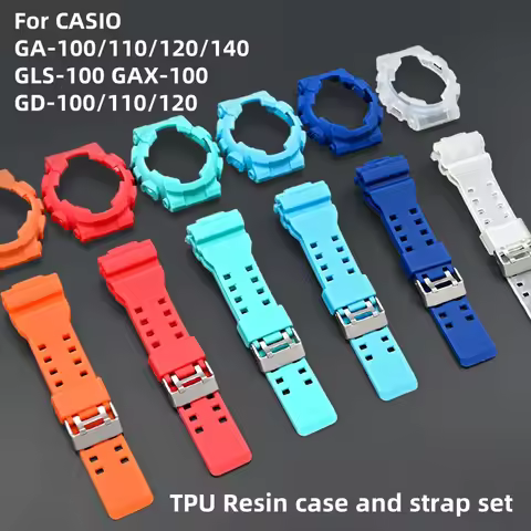For CASIO GA-100/110 GD-100/110/120 GLS-100 GAX-100 gshock ga100 Silicone watch strap with Watch Cas