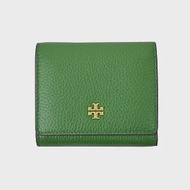 TORY BURCH 撞色皮革三折短夾 綠色