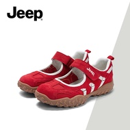 Jeep Red French Sporty Mary Janes - Women's 2025 New Style Breathable Ballet Flats