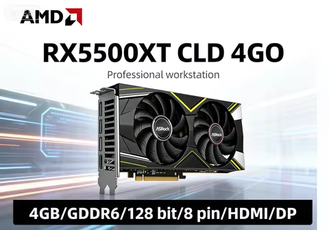 ASROCK RX 5500 XT 4GO GPU AMD RX5500XT CLD 8GO 4GB GDDR6 128-bit graphics card support PCI-E 4.0 HDM