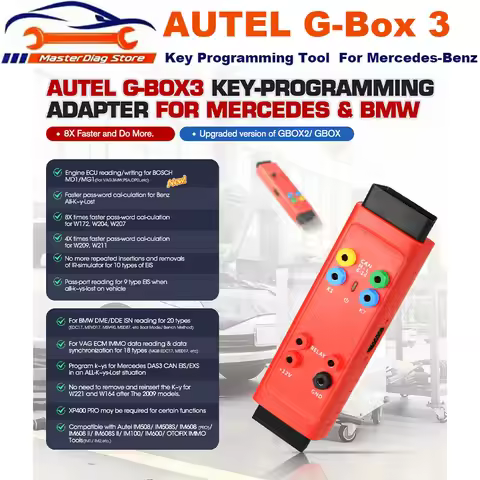 Autel G-BOX3 Accessory Tool Adapter, for Mercedes-Benz/ For BMW, Works W/MaxiIM IM508(S) + XP400 IM6