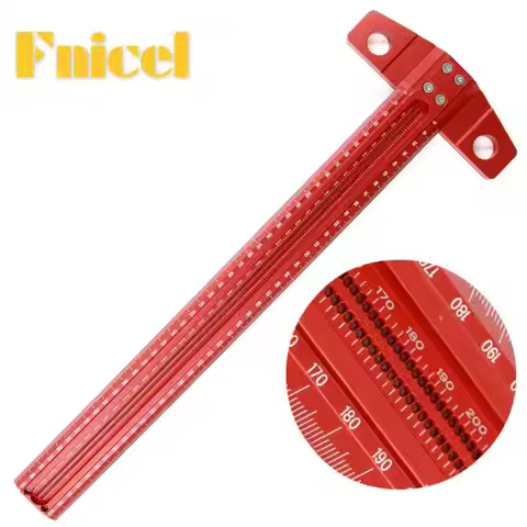 Woodworking Scribe 60-600mm T-type Ruler Scribing Ruler Aluminum Alloy Line Drawing Marking Gauge DI