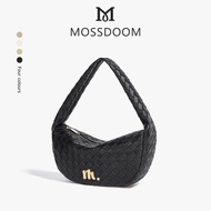 MOSSDOOM Fia Bag Women's Bag With Exquisite Woven Craft Shoulder Bag Crescent Form Underarm Bag