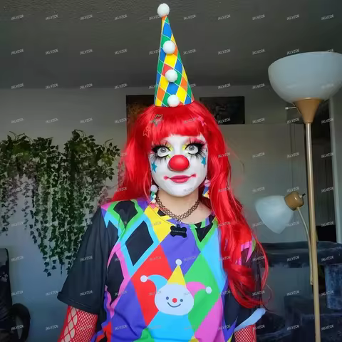 Clowncore Jester Shirt Let's Have Fun Today Bold Pattern Unisex Men's Women's t-shirt Sport Casual C