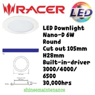 [3pc bundle!] Racer LED Recessed Downlight 6W Round 105mm 3000K/4000K/6500K