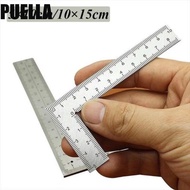 PUELLA Metal Ruler, Double-Sided Stainless Steel L Square Ruler, Drawing Tools Precision High-Accura