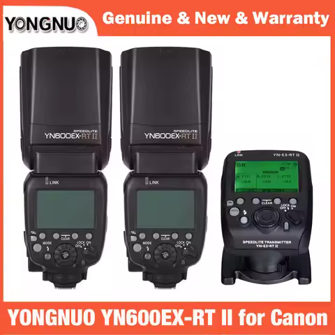 YONGNUO YN600EX-RT II Auto TTL HSS Flash Speedlite and YN-E3-RT Controller for Canon 6D II 5D Mark I