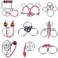 BUIES 3D Metal Puzzle Learning Toys IQ Mind 3d Puzzle Wire Brainteasers Games Children And Adults Co