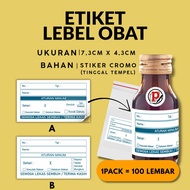 100pics Drug Label Etiquette Syrup Sticker Etiquette/ Drug Sticker Etiquette/ Suitable for Pharmacy,