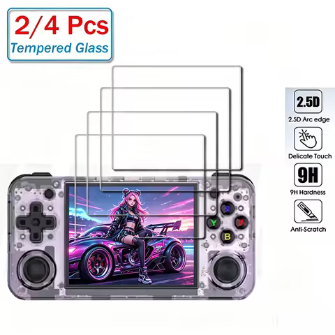 2/4PCS For ANBERNIC RG40XX RG35XX H V Screen Protective Tempered Glass ON RG40XXH RG35XXH Plus Pro P