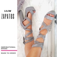 LILIW ZAPATOS FASHION PLATFORM GLADIATOR HEELS