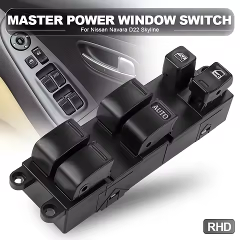 RHD Front Right Master Power Window Switch For Nissan Navara D22 Primera P12 Sentra N16 Wingroad Y11