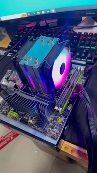 ชุดMainboard MB CPU RAM X79 10คอร์/20เทรดE5-2670 V2 RAM 16-128 GB +ซิงค์พัดลม 2พัดลม 4ท่อทองเเดง No 