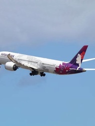 43cm Hawaii 787 Simulation Airplane Model Boeing 787 Hawaii Airlines B787 Guest Static Ornament Mode